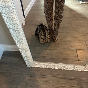 Steve Madden Brown Snakeskin Over the Knee Boots